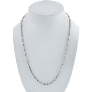Vintage Italy AGI Sterling Silver 925 2.7mm Twisted Rope Chain Necklace 20"